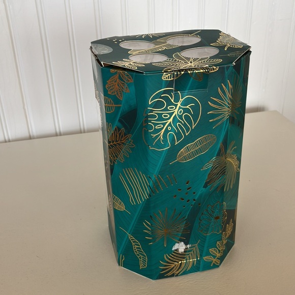 NWOT Yankee Candle Luminary Tea Light Ceramic Holder & 4 Tea Light Candles - Picture 5 of 12